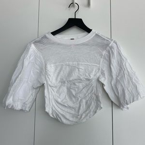 Free People White Crop Top